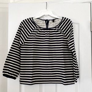 J.Crew striped peasant top, size S